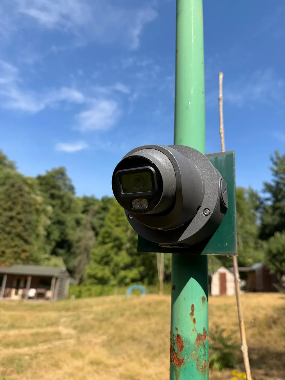 Pole-mounted CCTV camera installed by MAC Secure